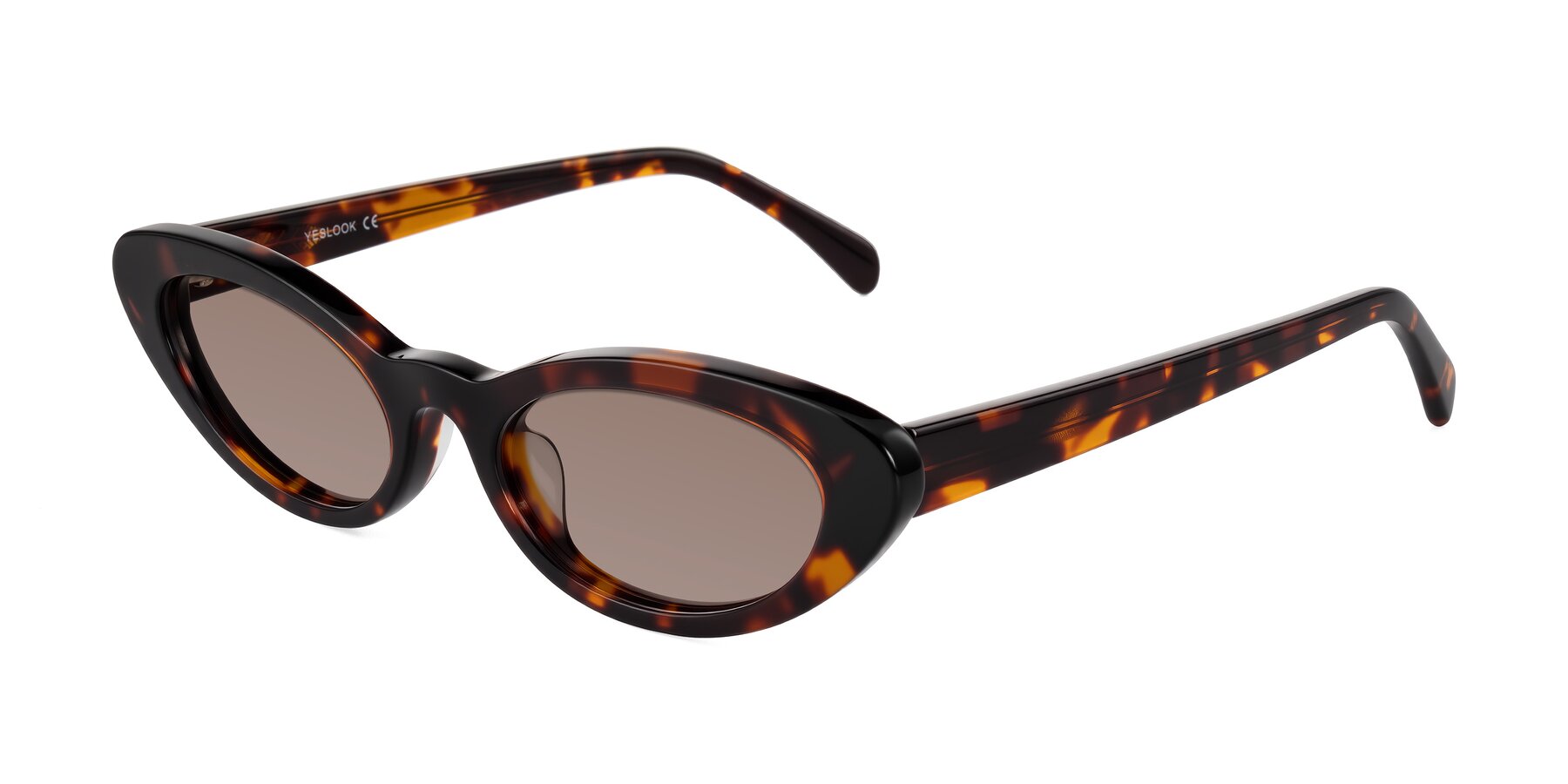 Angle of Baggot in Tortoise with Medium Brown Tinted Lenses