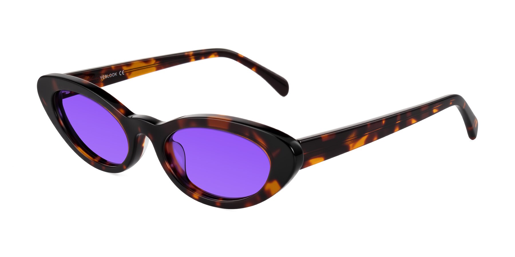 Angle of Baggot in Tortoise with Purple Tinted Lenses
