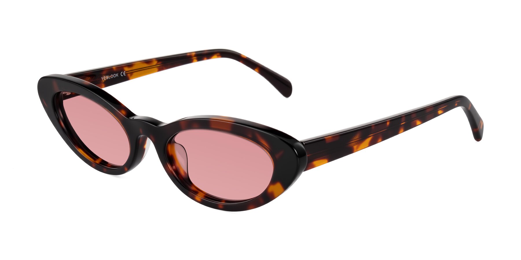 Angle of Baggot in Tortoise with Medium Garnet Tinted Lenses