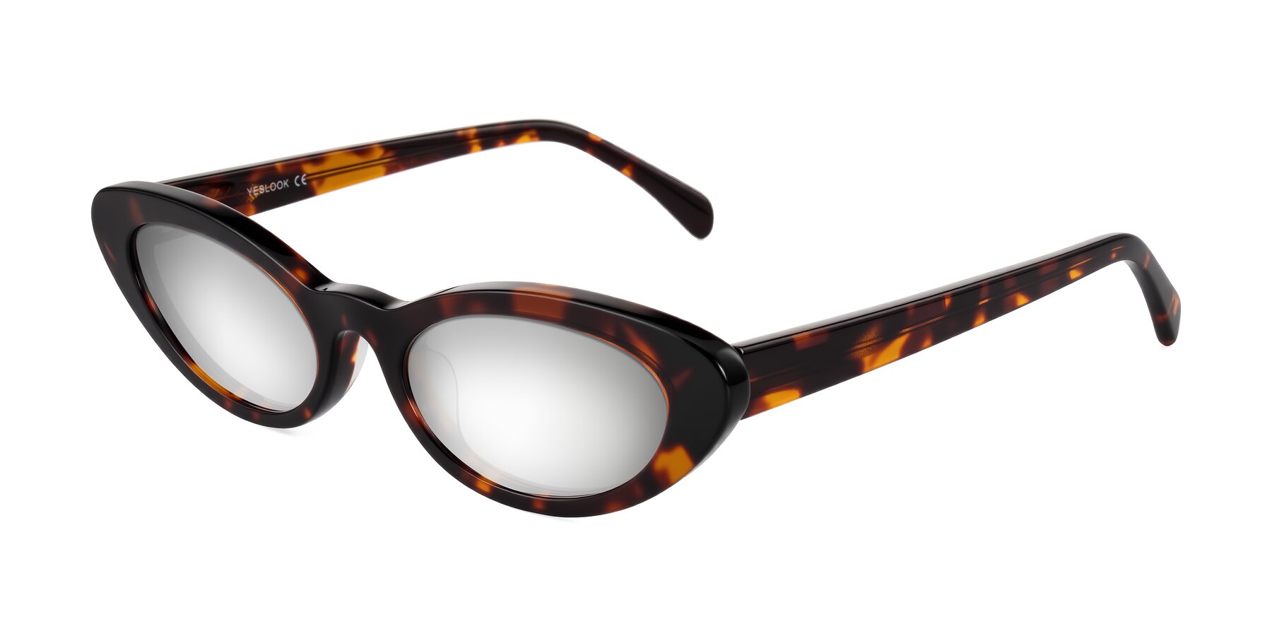 Angle of Baggot in Tortoise with Silver Mirrored Lenses