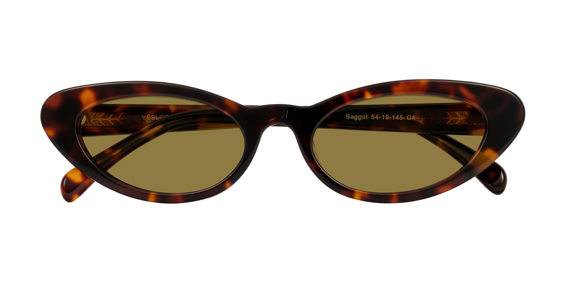 Folded Front of Baggot in Tortoise with Brown Polarized Lenses