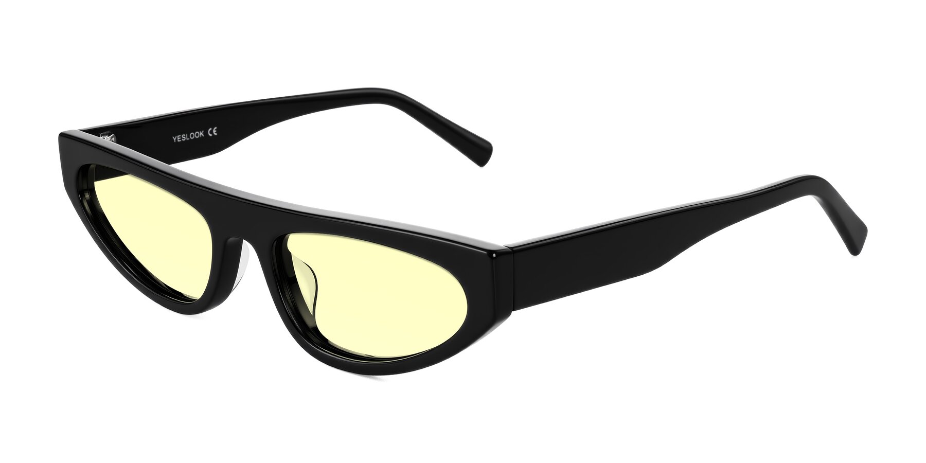Angle of Carnew in Black with Light Yellow Tinted Lenses