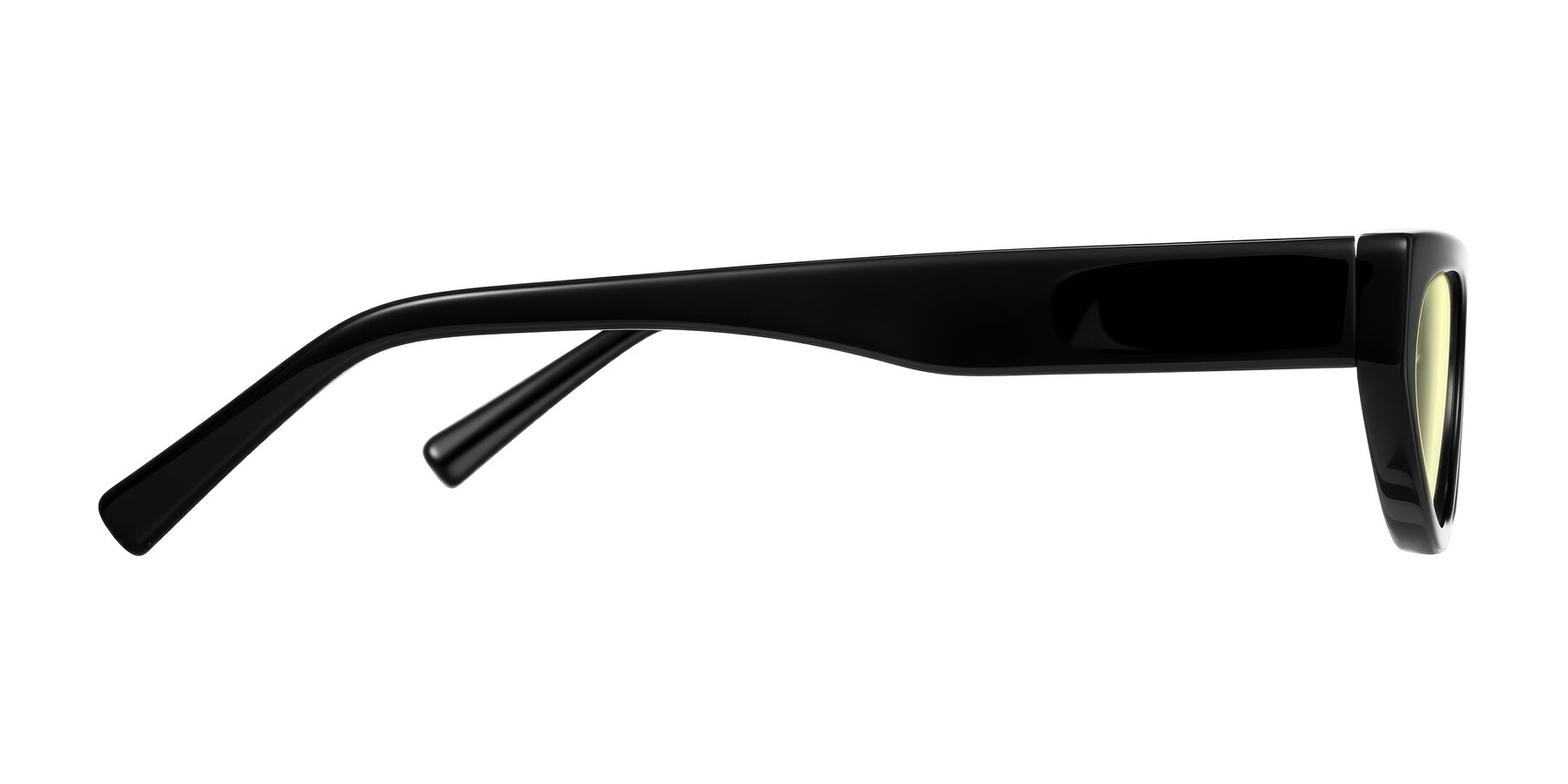 Side of Carnew in Black with Light Yellow Tinted Lenses
