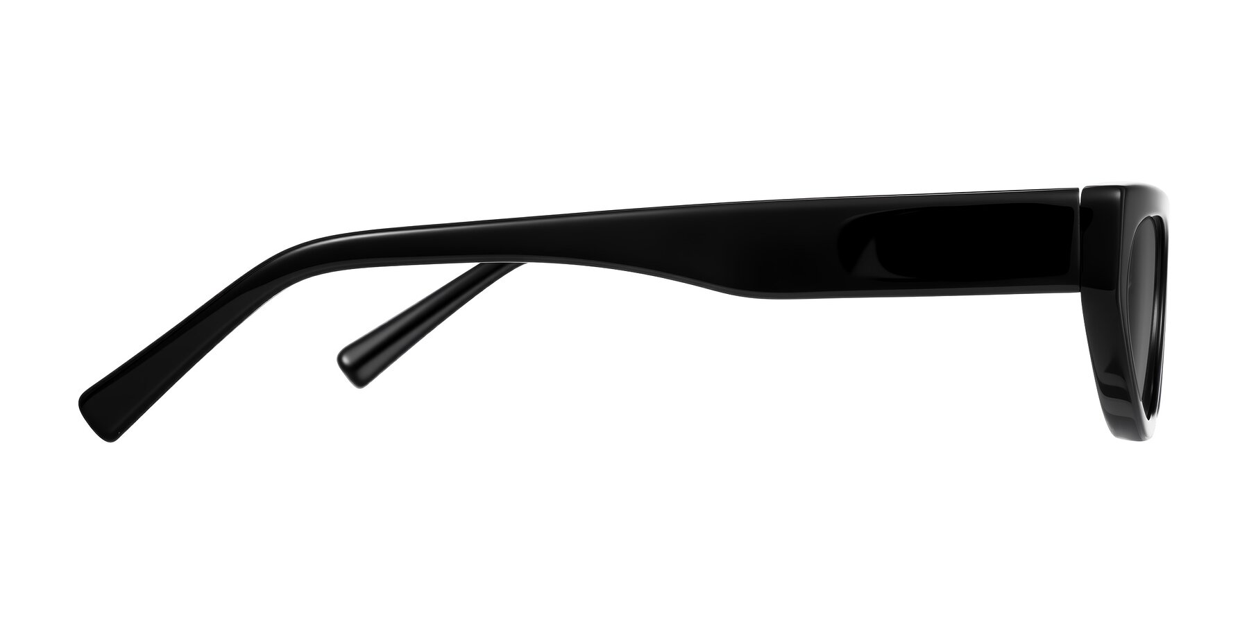Side of Carnew in Black with Medium Gray Tinted Lenses