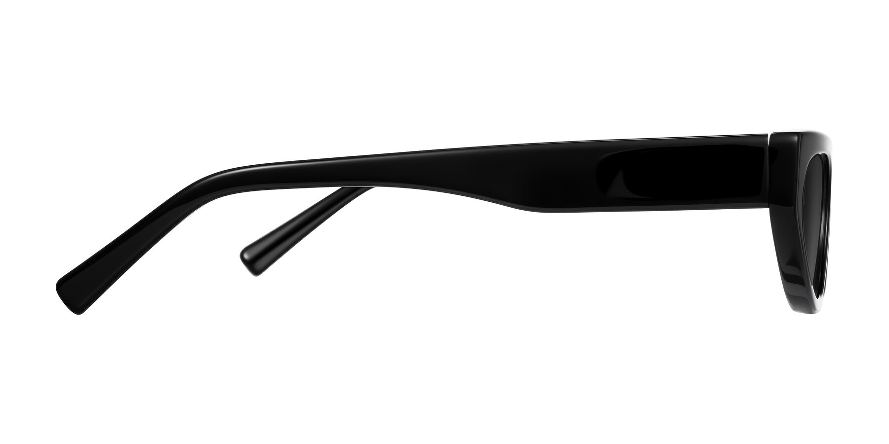 Side of Carnew in Black with Gray Tinted Lenses