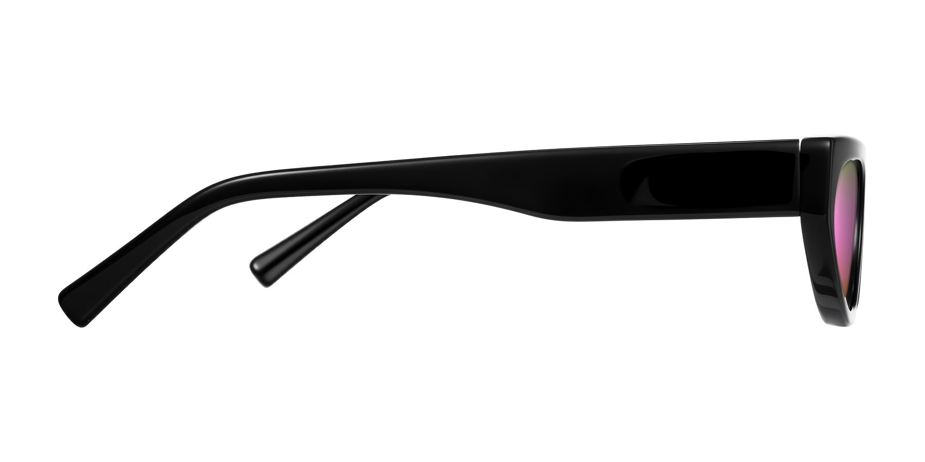 Side of Carnew in Black with Pink Mirrored Lenses