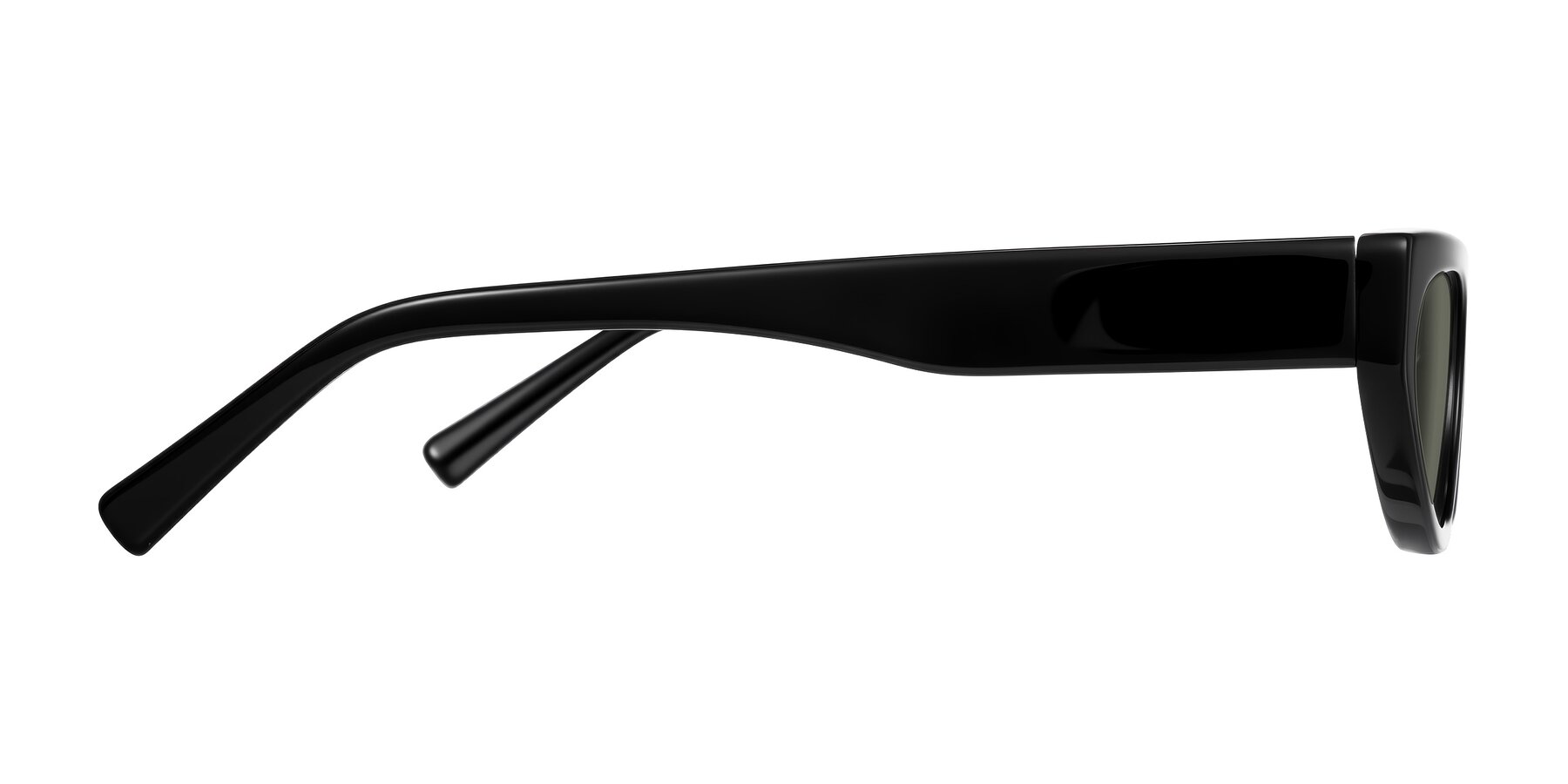 Side of Carnew in Black with Gray Polarized Lenses