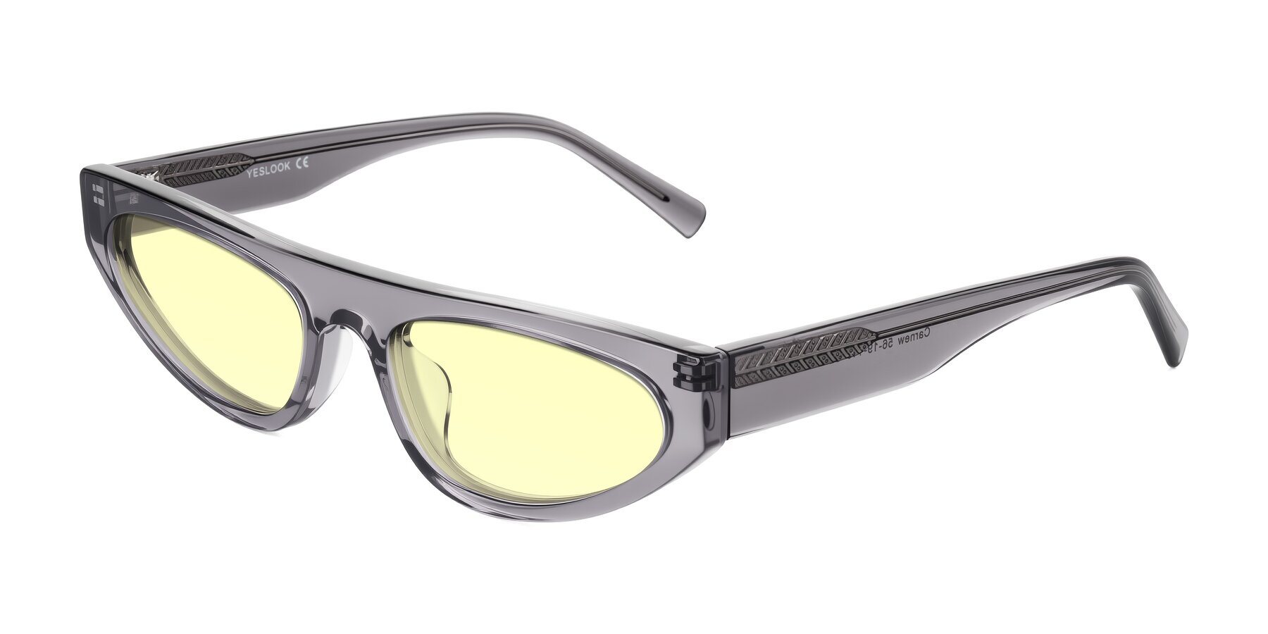 Angle of Carnew in Transparent Gray with Light Yellow Tinted Lenses