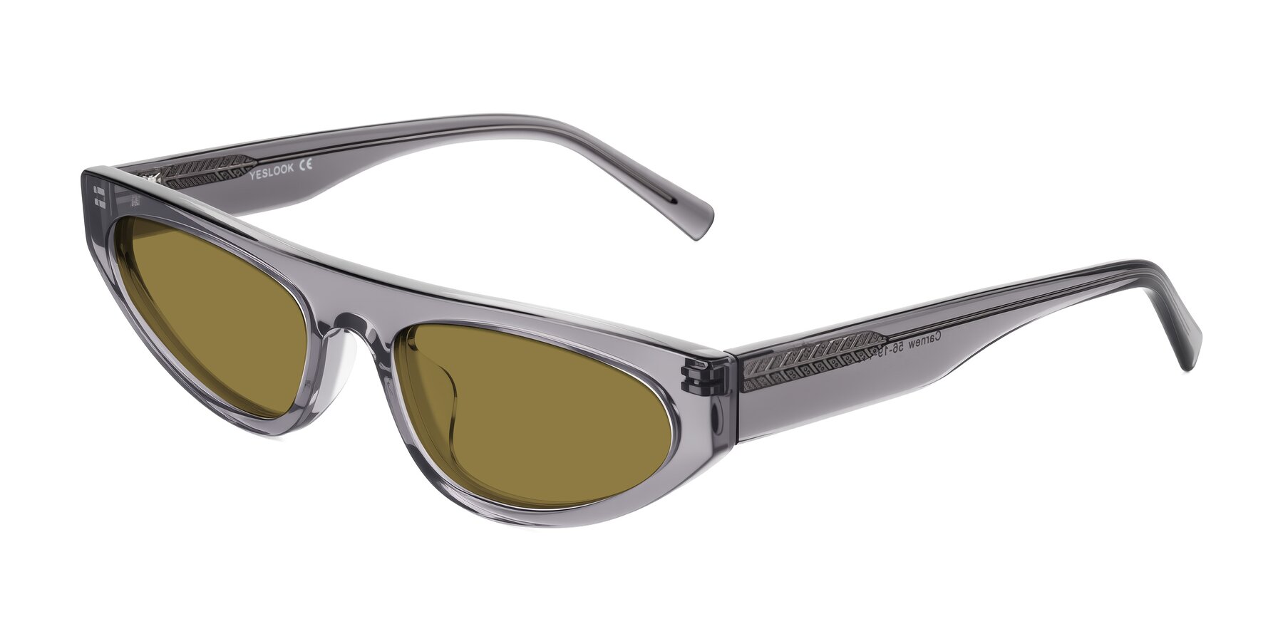 Angle of Carnew in Transparent Gray with Brown Polarized Lenses