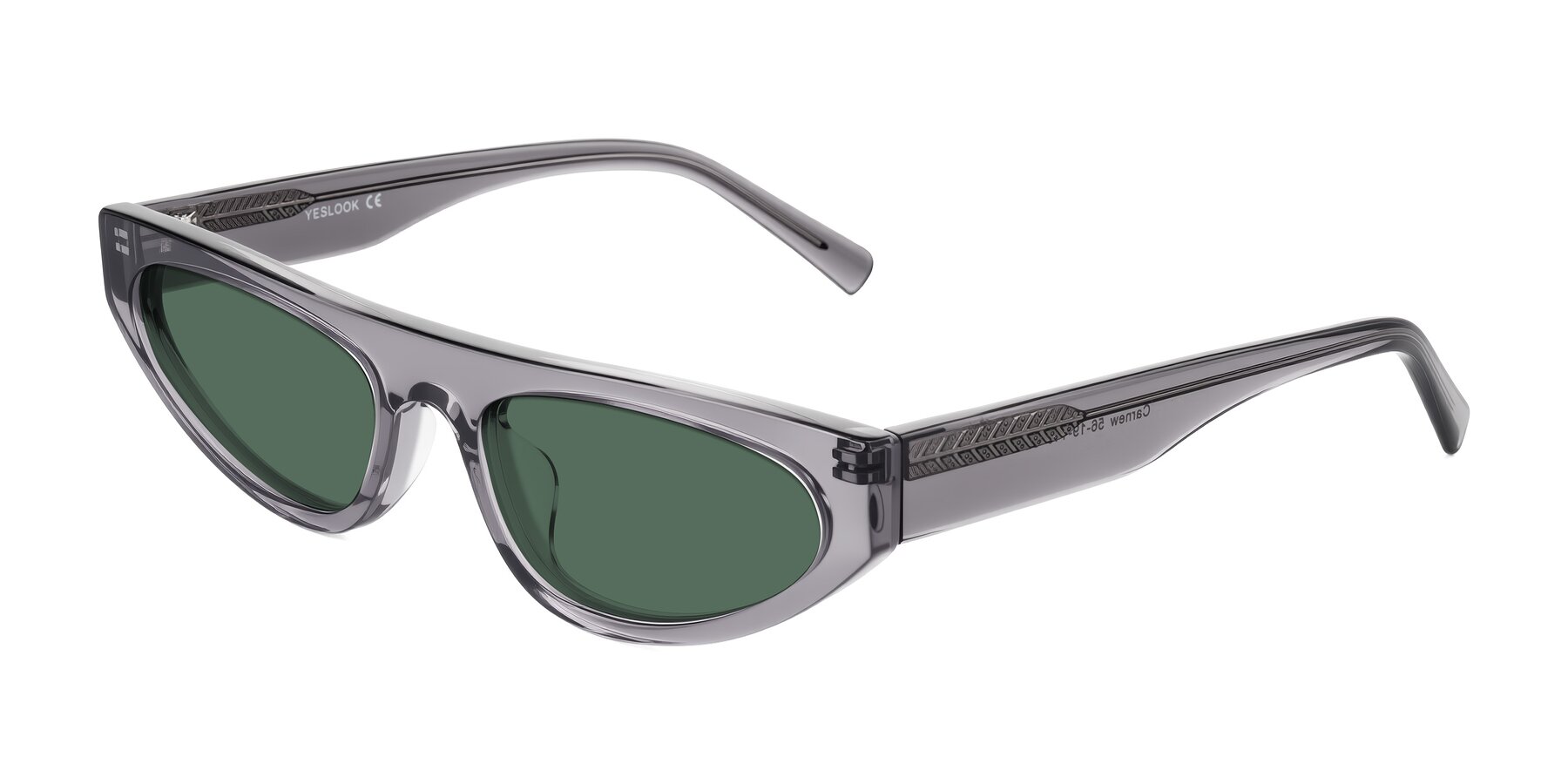 Angle of Carnew in Transparent Gray with Green Polarized Lenses