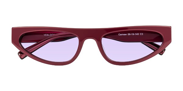 Front of Carnew in Pearlescent Burgundy