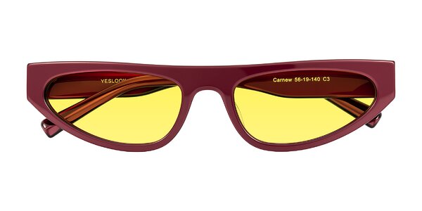 Front of Carnew in Pearlescent Burgundy