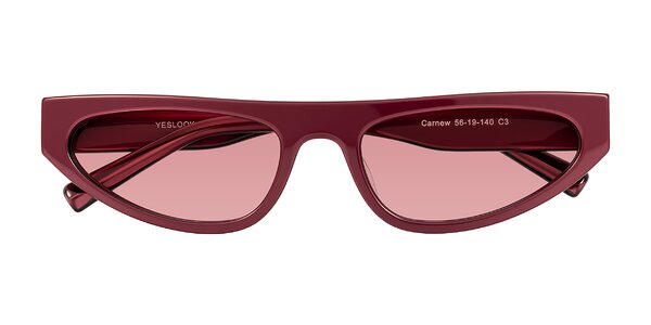 Front of Carnew in Pearlescent Burgundy