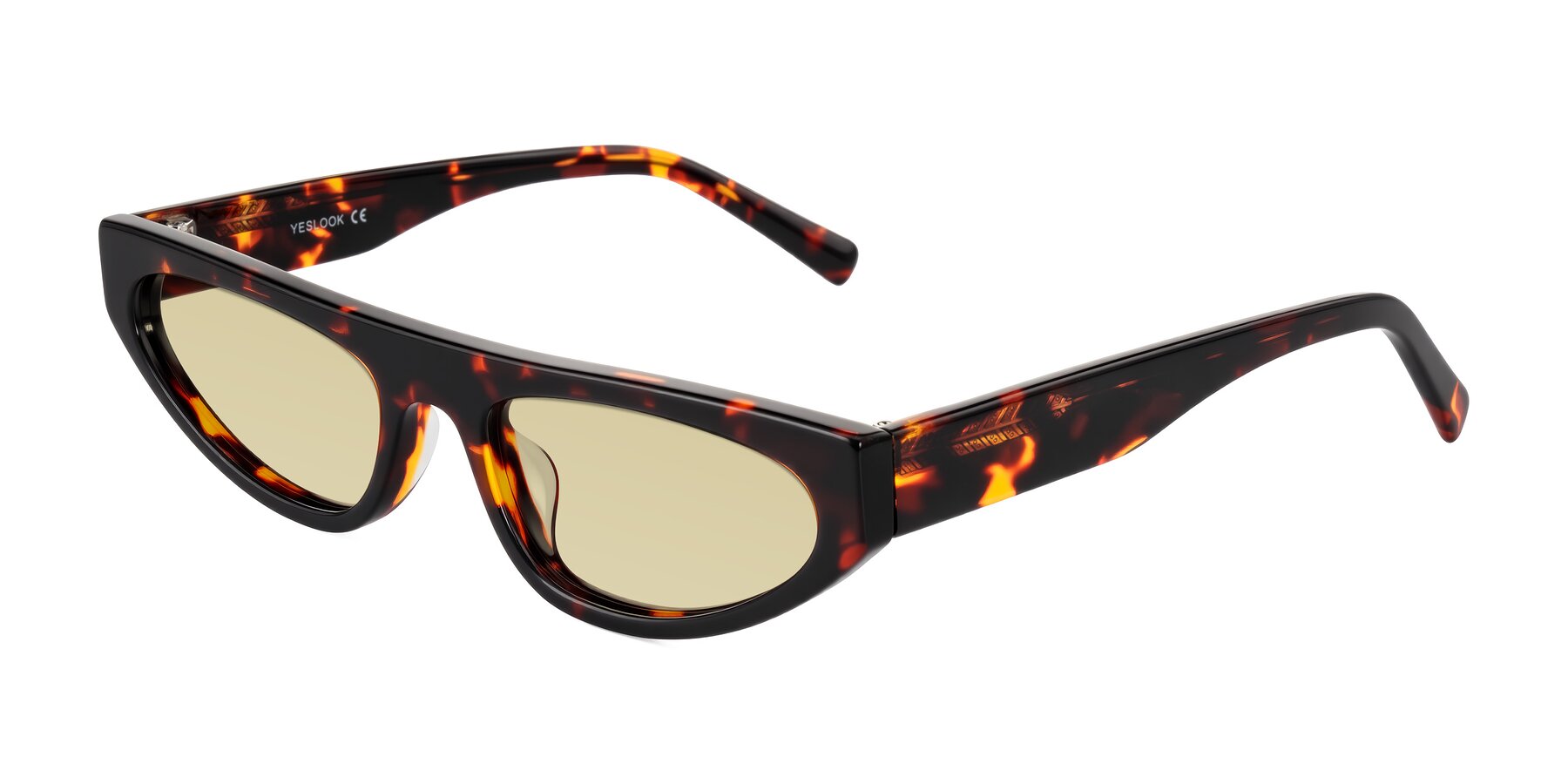 Angle of Carnew in Tortoise with Light Champagne Tinted Lenses
