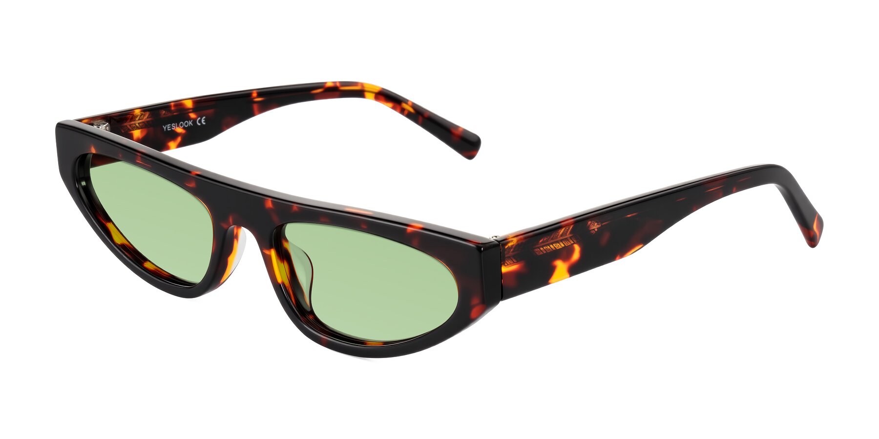Angle of Carnew in Tortoise with Medium Green Tinted Lenses