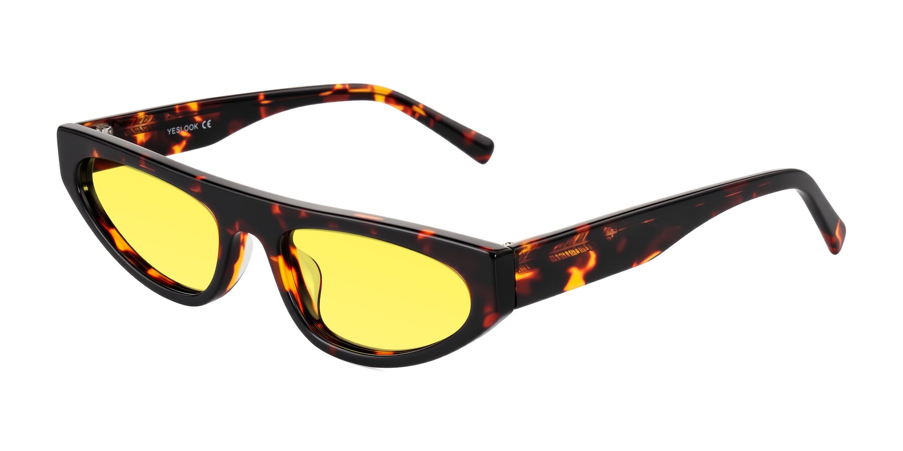 Angle of Carnew in Tortoise with Medium Yellow Tinted Lenses