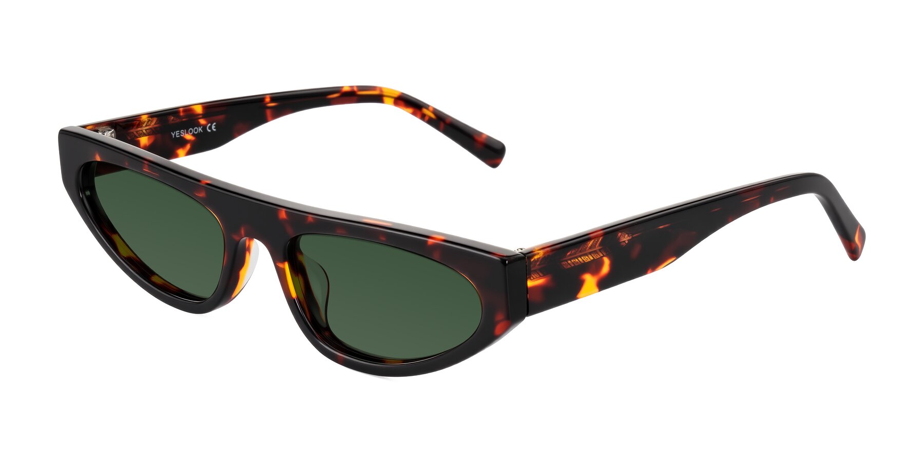Angle of Carnew in Tortoise with Green Tinted Lenses