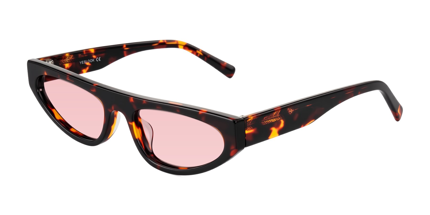Angle of Carnew in Tortoise with Light Garnet Tinted Lenses