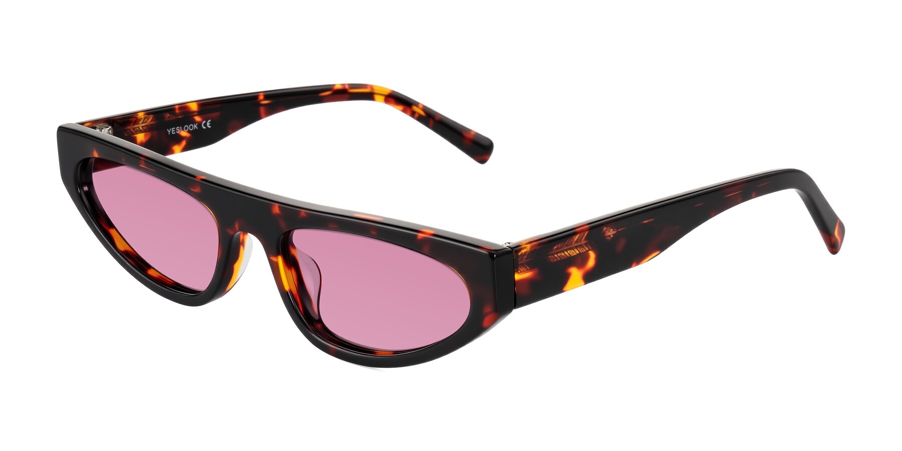 Angle of Carnew in Tortoise with Medium Wine Tinted Lenses