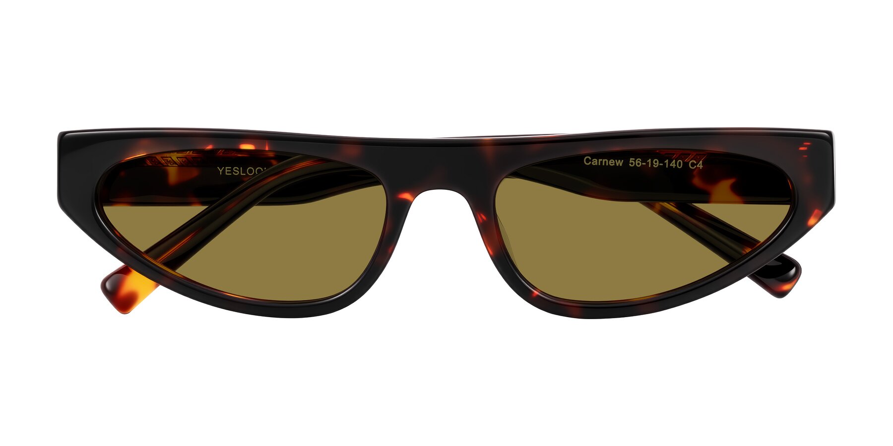 Folded Front of Carnew in Tortoise with Brown Polarized Lenses