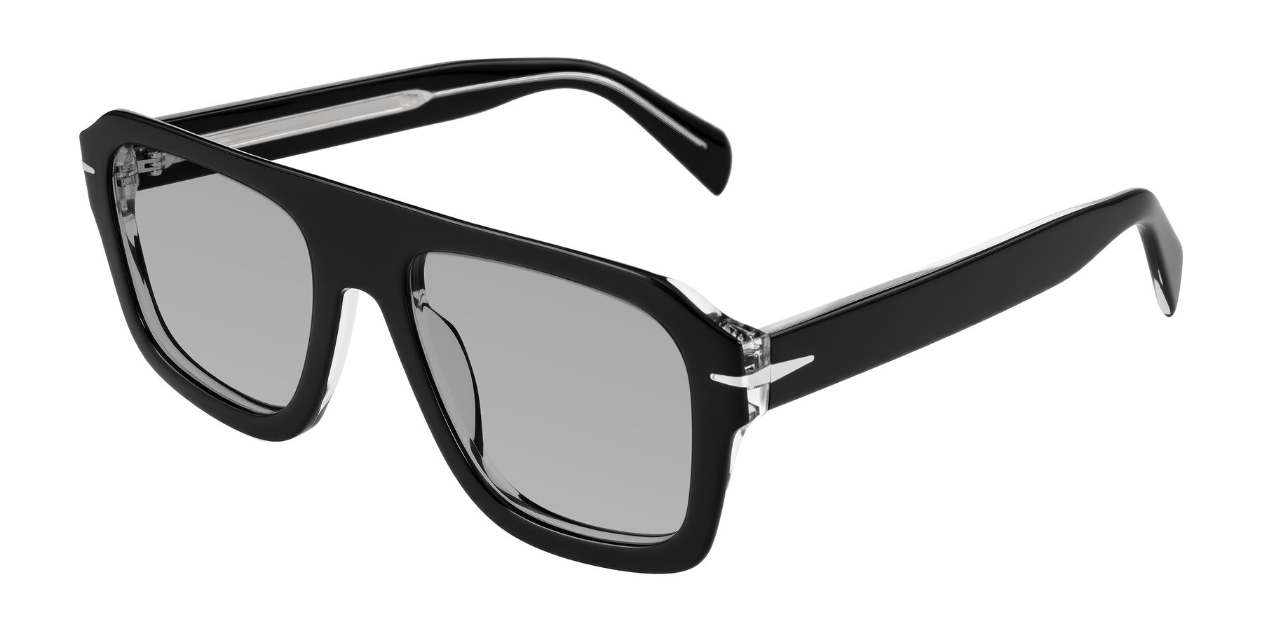 Angle of Petenwell in Black with Light Gray Tinted Lenses