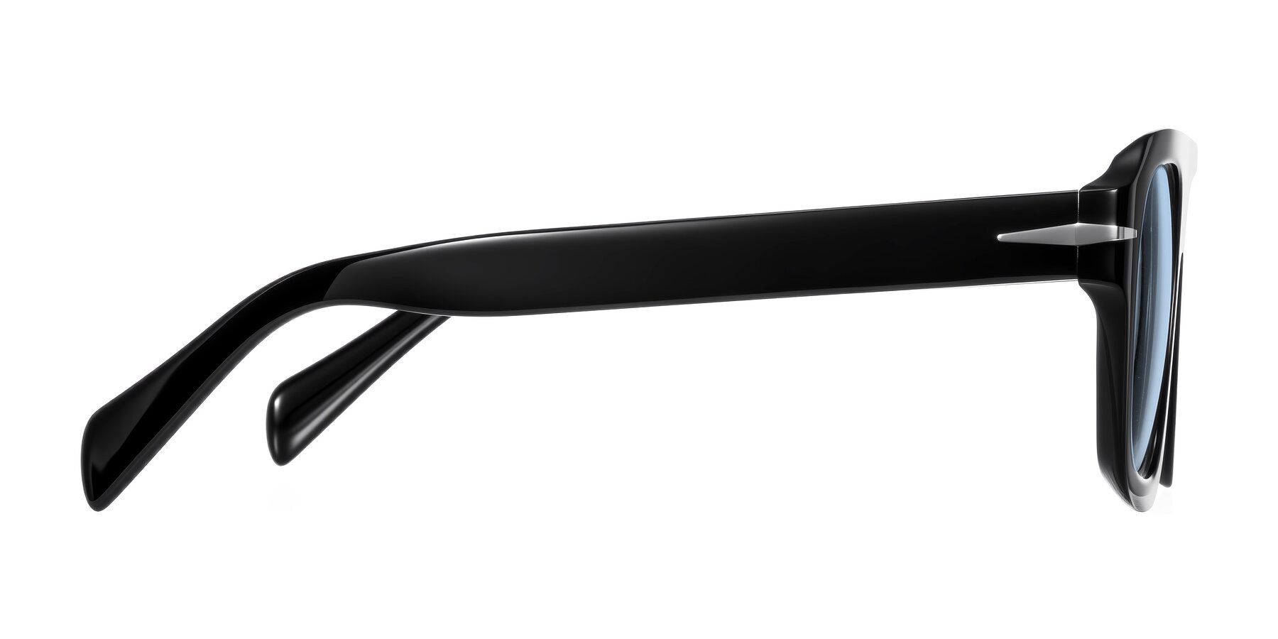 Side of Petenwell in Black with Light Blue Tinted Lenses