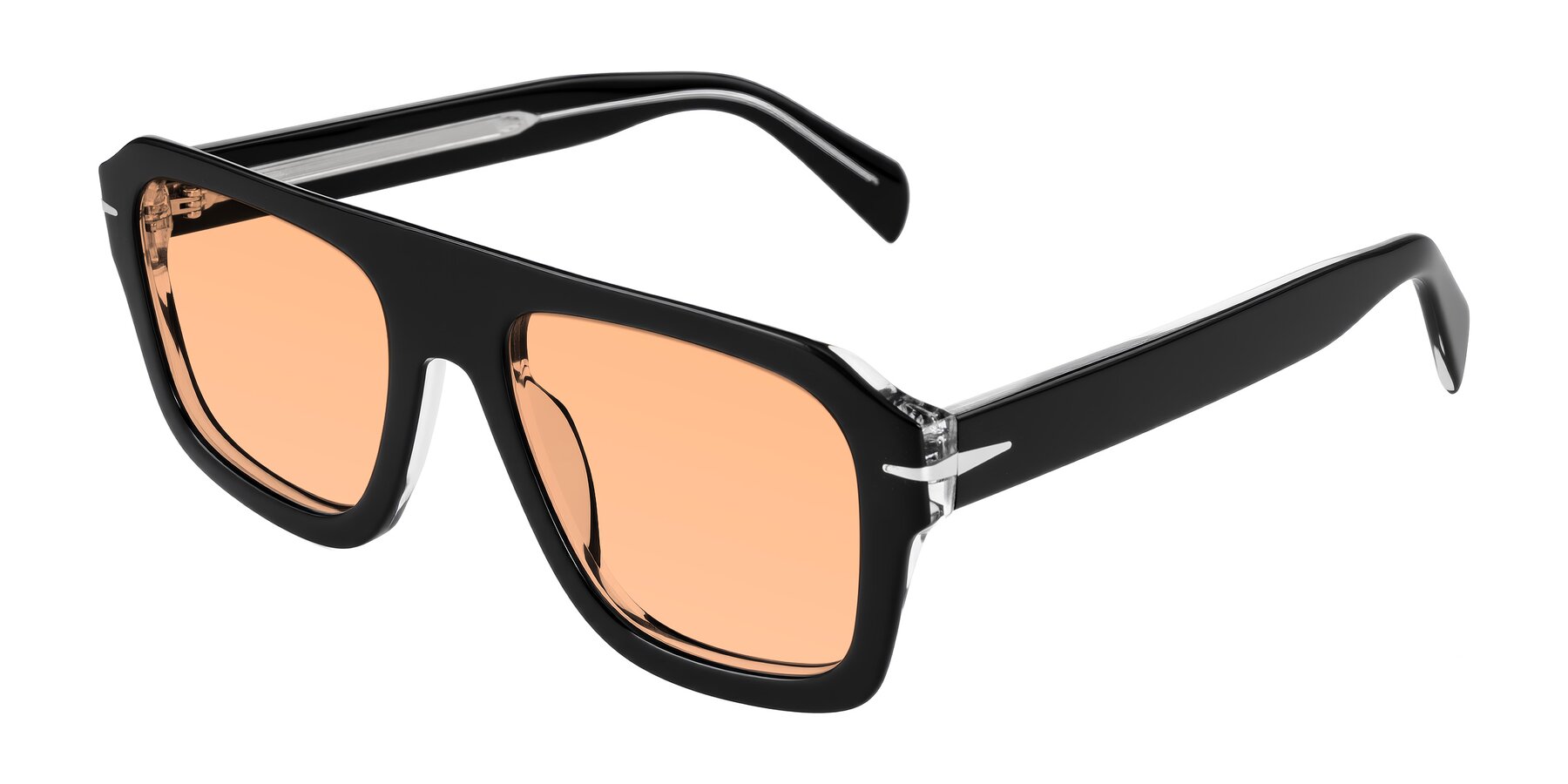 Angle of Petenwell in Black with Light Orange Tinted Lenses
