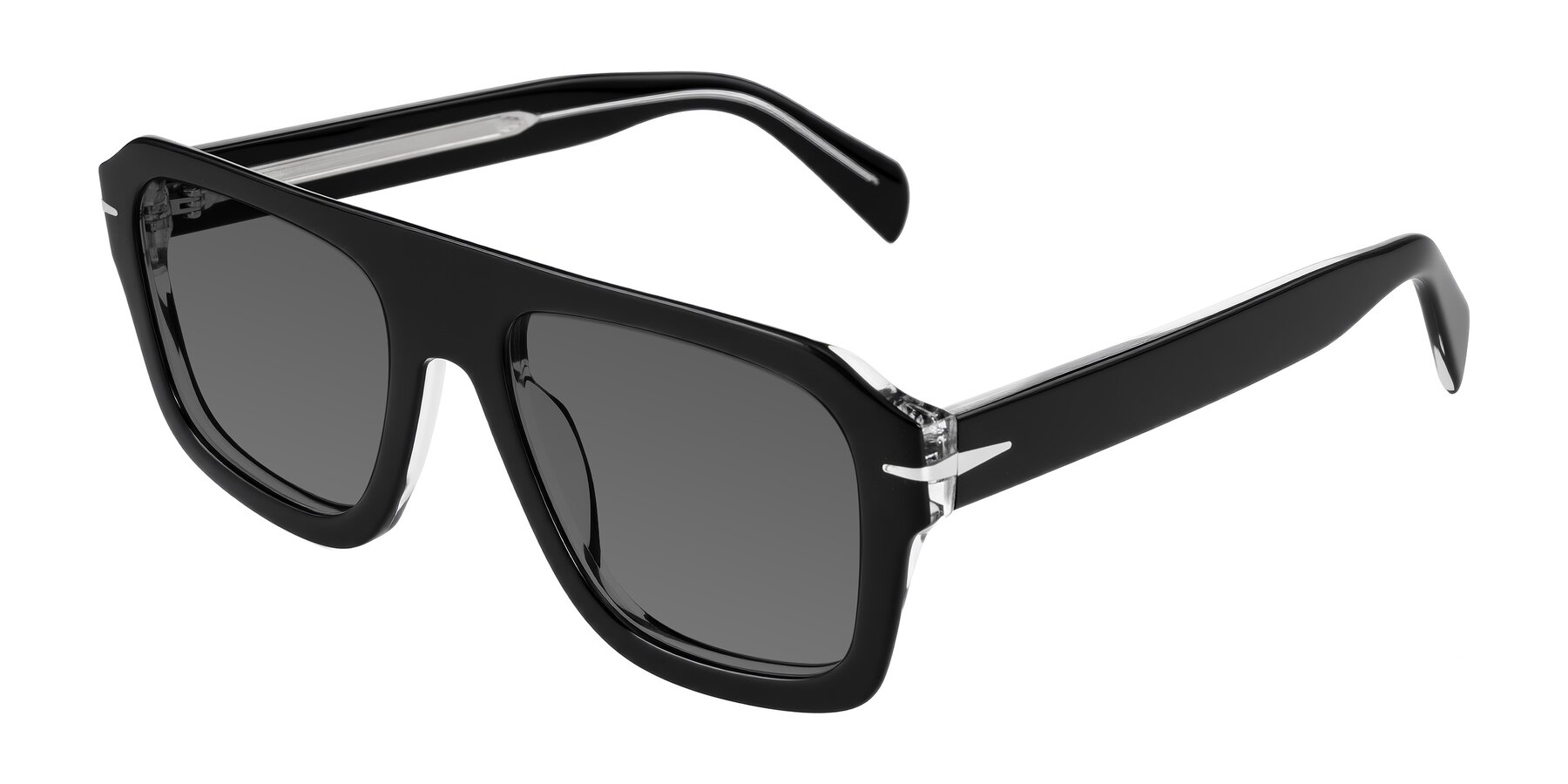 Angle of Petenwell in Black with Medium Gray Tinted Lenses