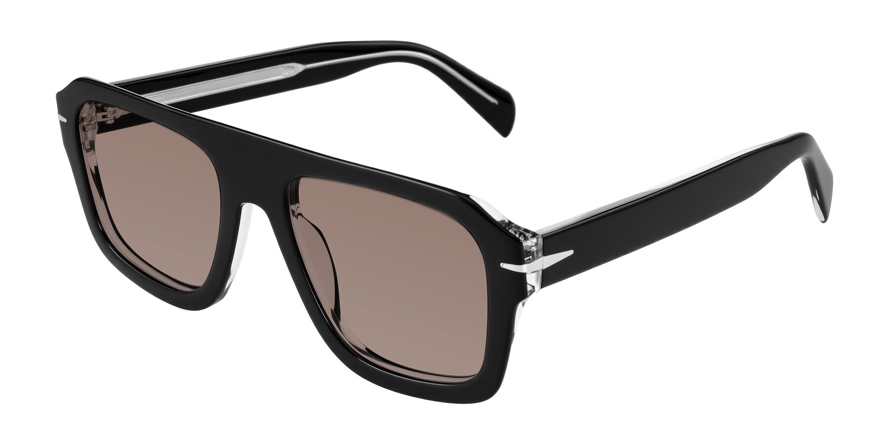 Angle of Petenwell in Black with Medium Brown Tinted Lenses