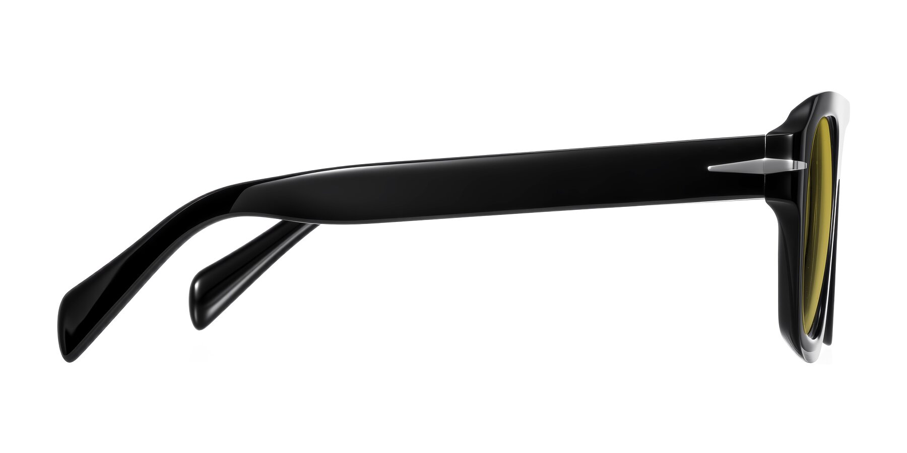 Side of Petenwell in Black with Champagne Tinted Lenses