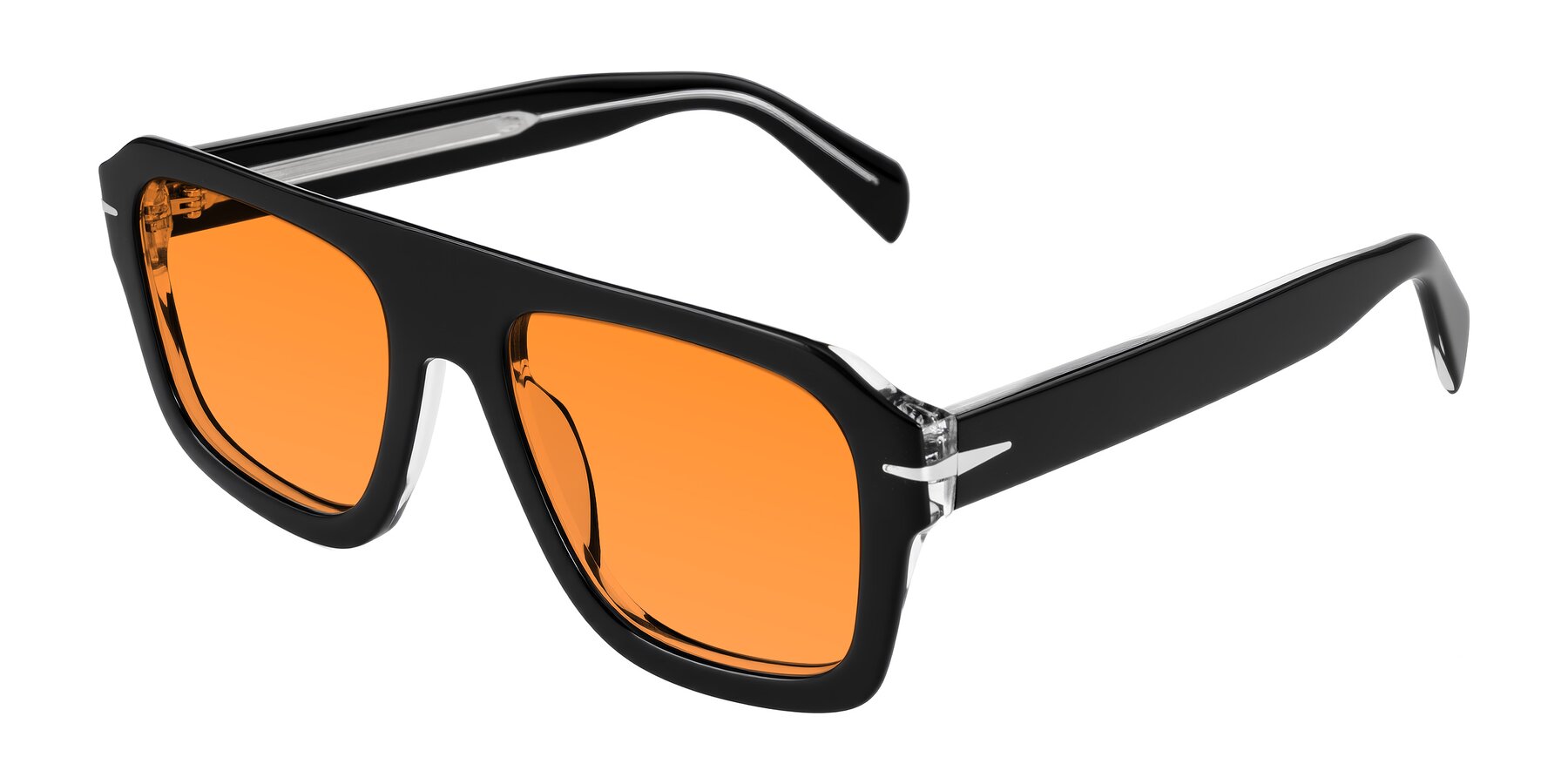 Angle of Petenwell in Black with Orange Tinted Lenses