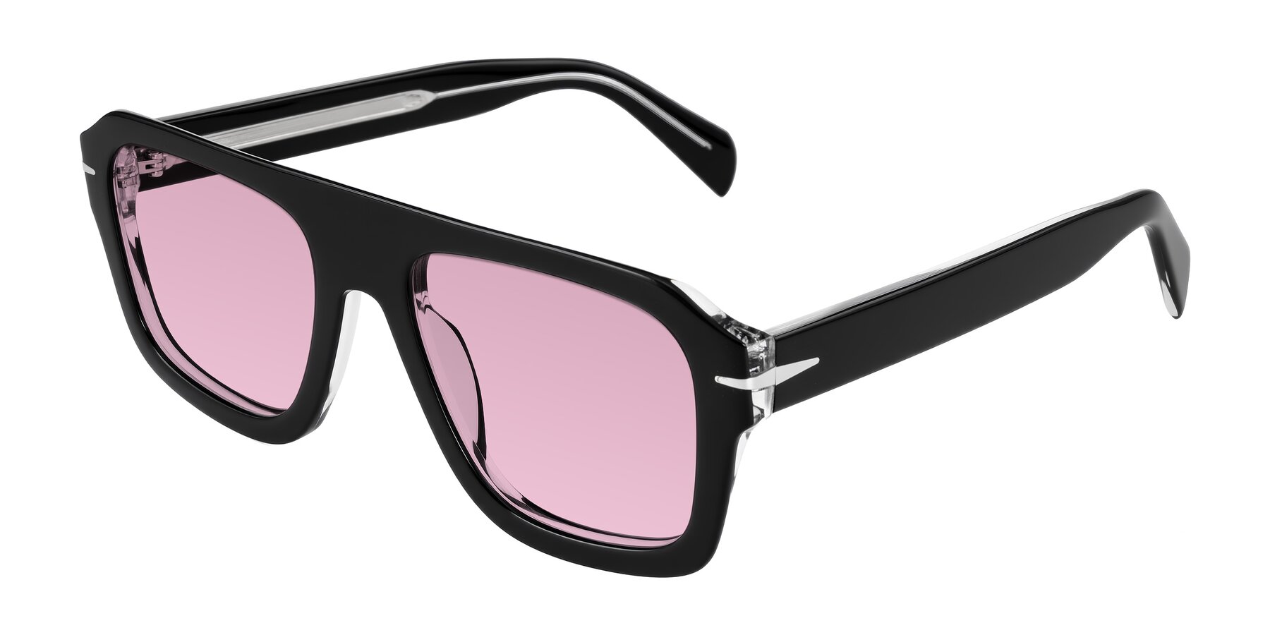 Angle of Petenwell in Black with Light Wine Tinted Lenses