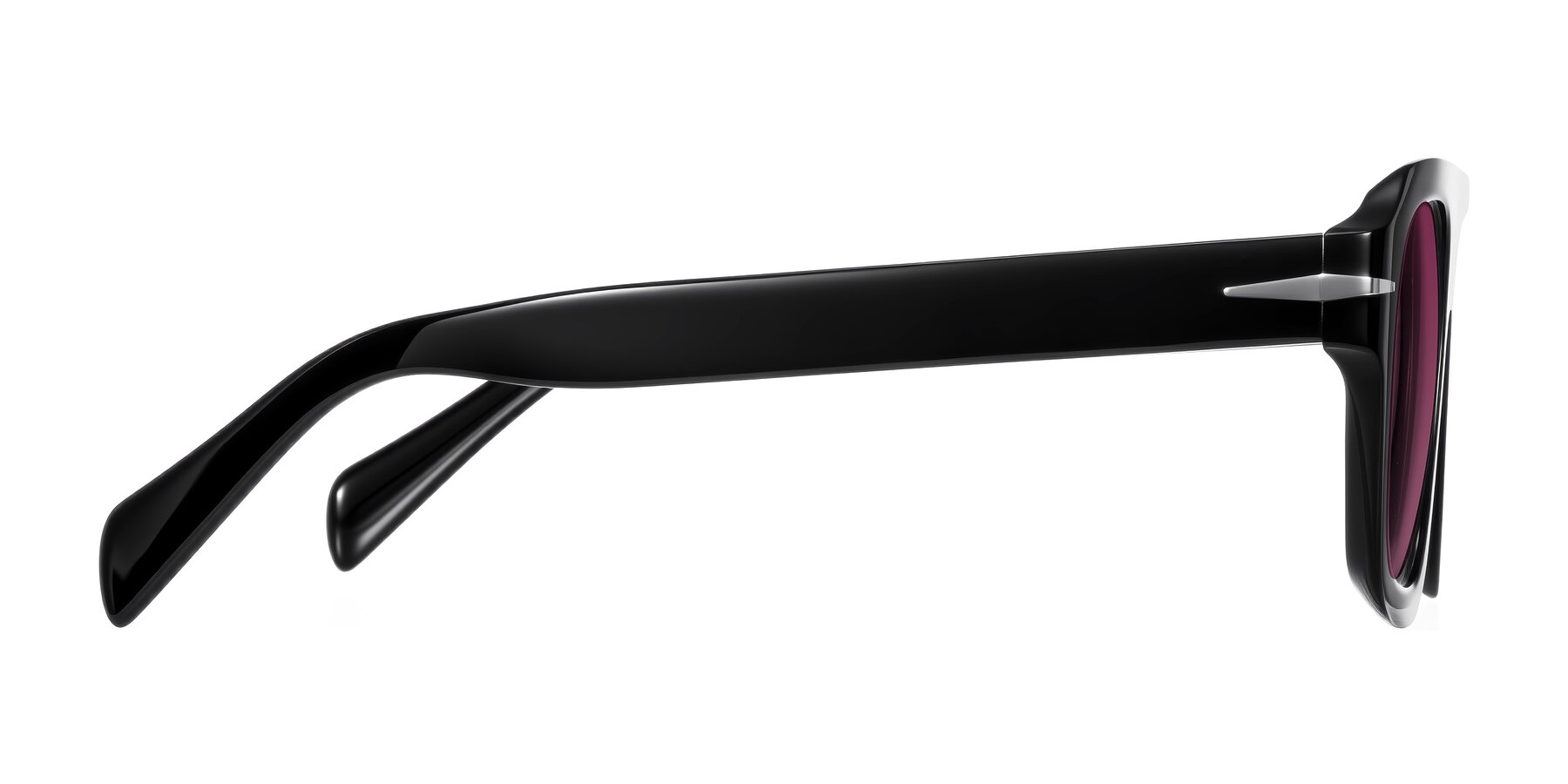 Side of Petenwell in Black with Wine Tinted Lenses