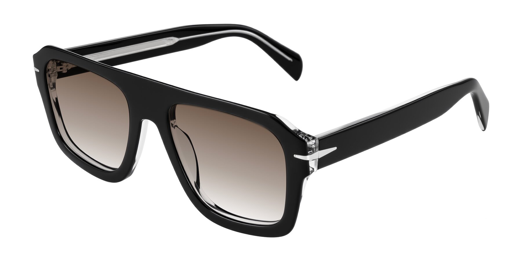 Angle of Petenwell in Black with Brown Gradient Lenses