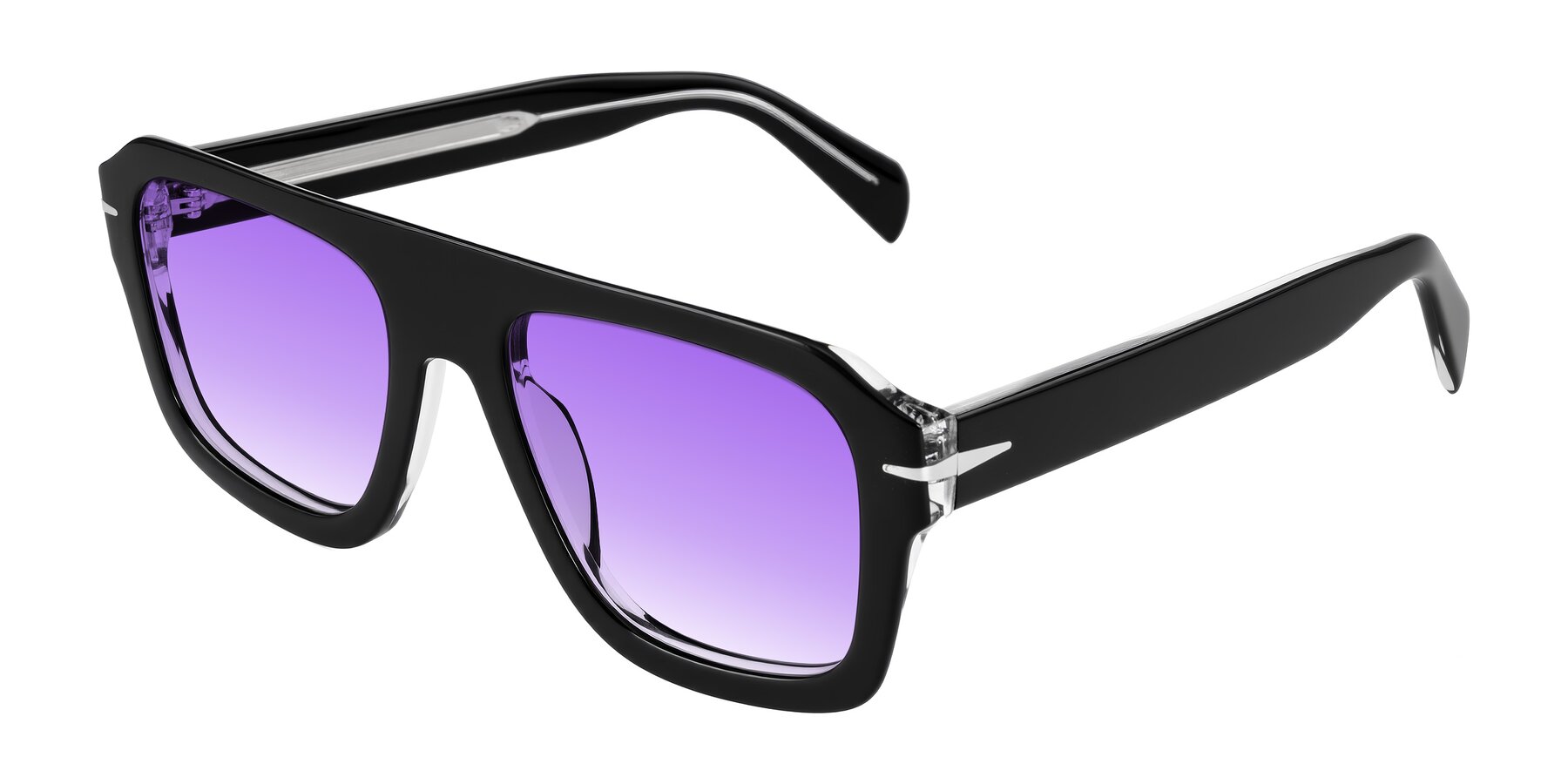Angle of Petenwell in Black with Purple Gradient Lenses