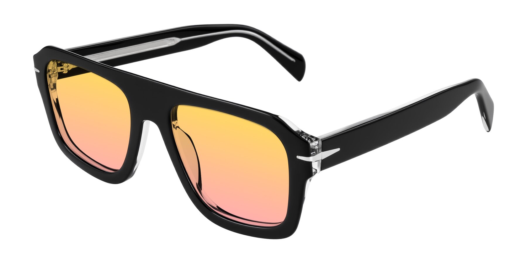 Angle of Petenwell in Black with Yellow / Pink Gradient Lenses