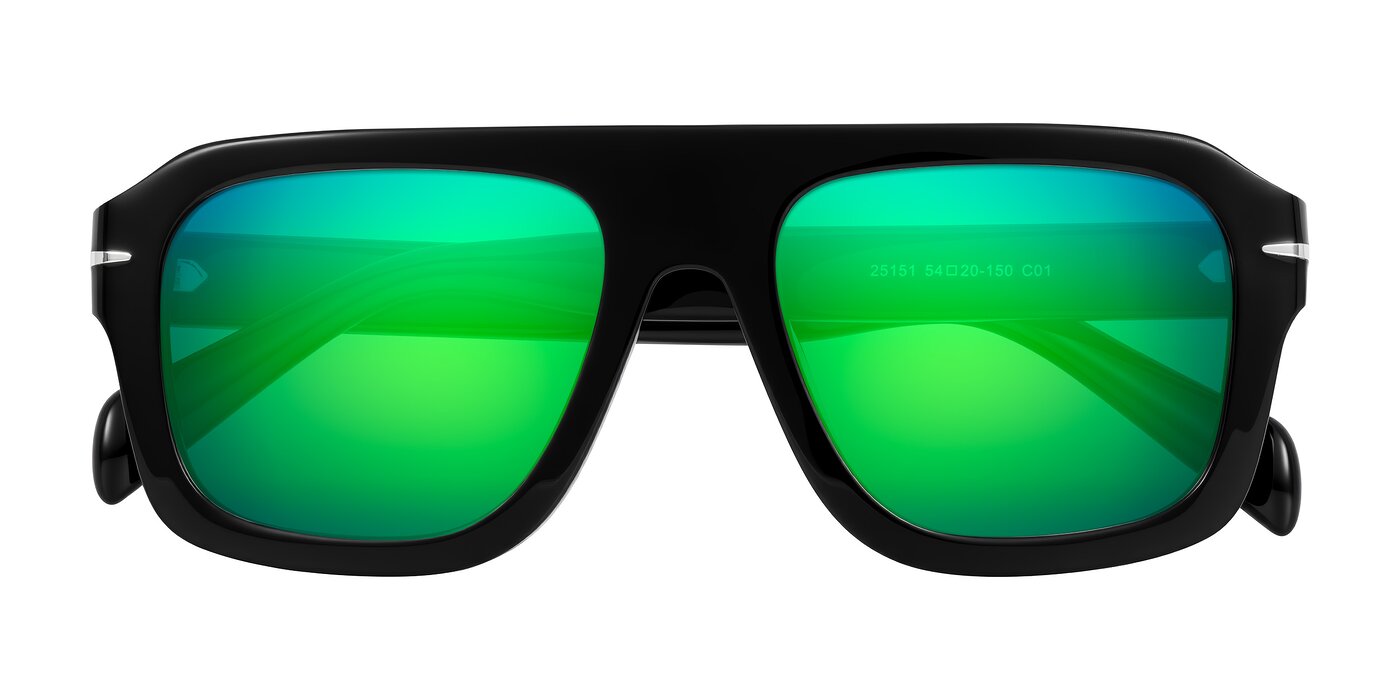 Petenwell - Black Flash Mirrored Sunglasses