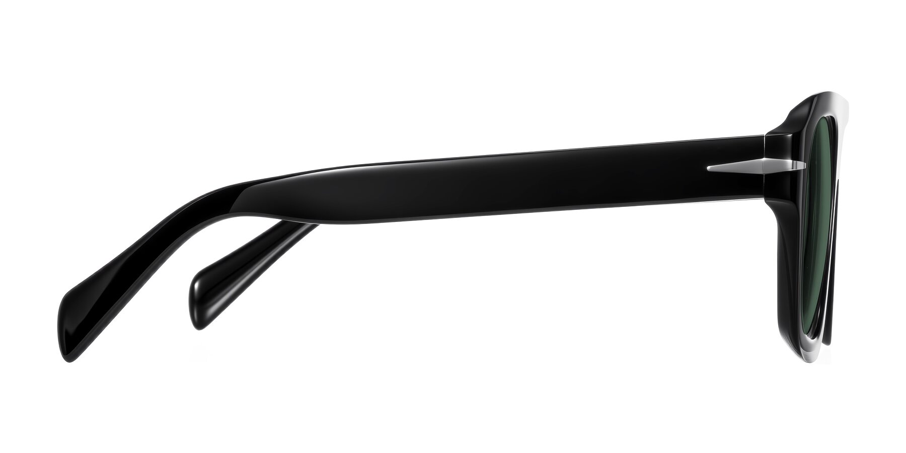 Side of Petenwell in Black with Green Polarized Lenses
