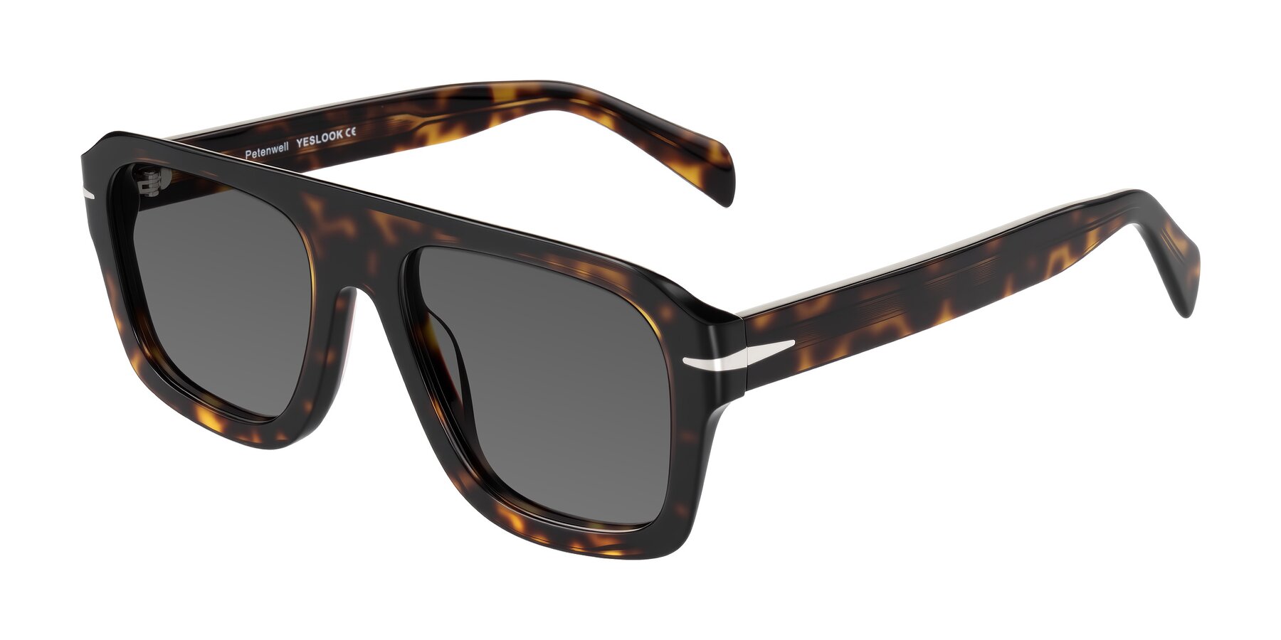 Angle of Petenwell in Dark Tortoise with Medium Gray Tinted Lenses