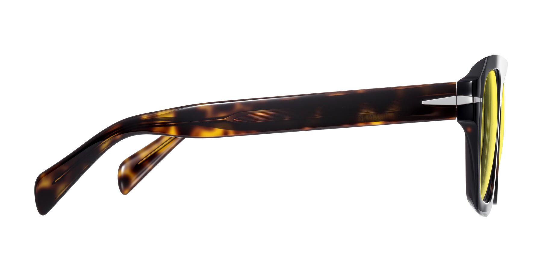 Side of Petenwell in Dark Tortoise with Medium Yellow Tinted Lenses
