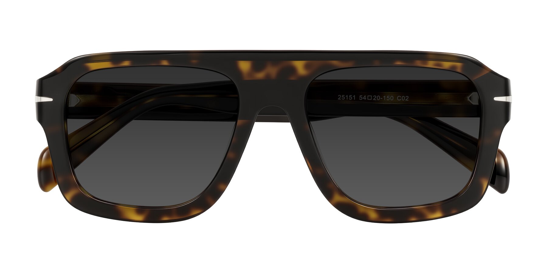 Folded Front of Petenwell in Dark Tortoise with Gray Tinted Lenses