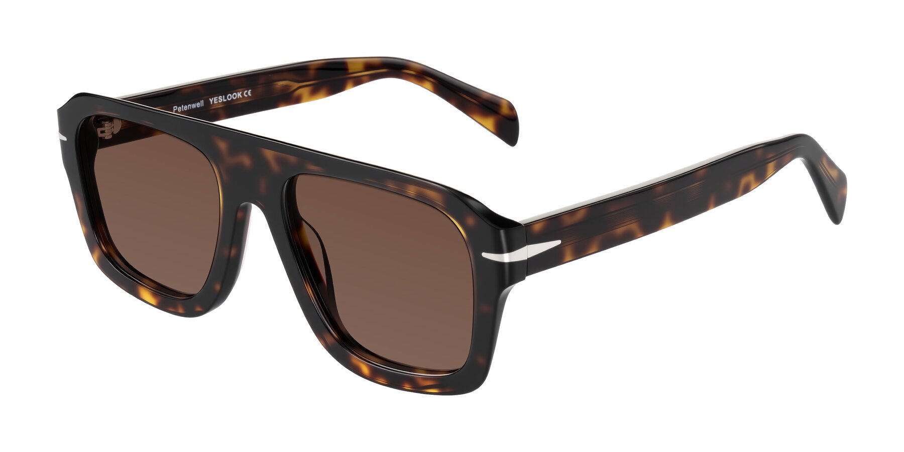 Angle of Petenwell in Dark Tortoise with Brown Tinted Lenses