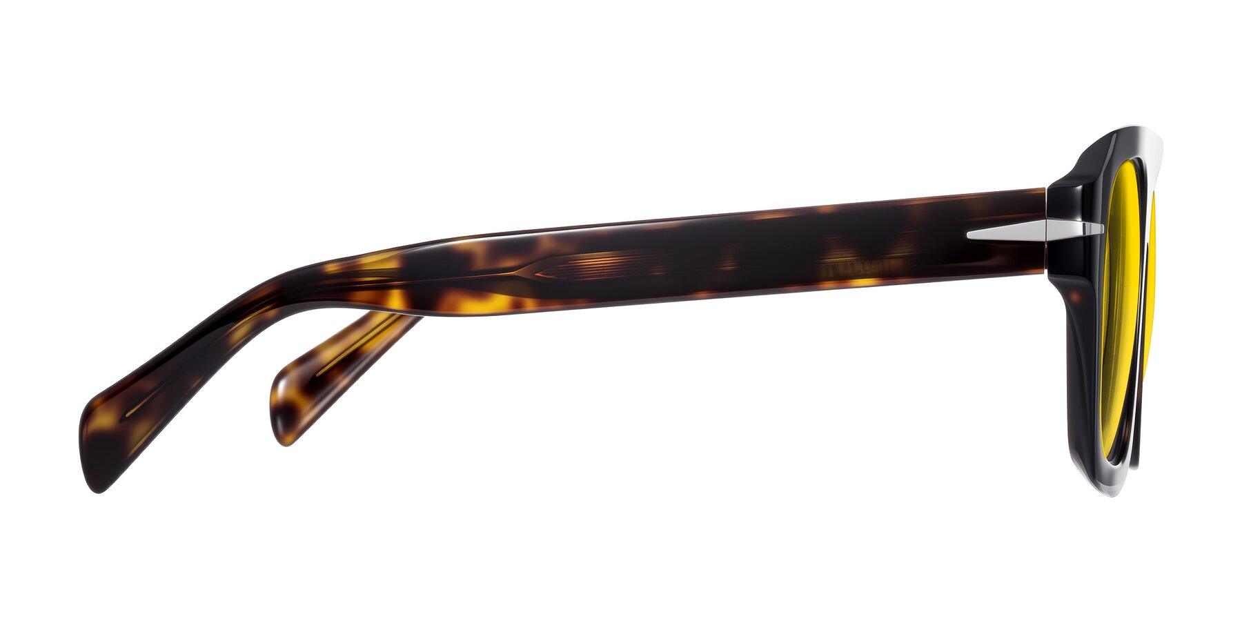 Side of Petenwell in Dark Tortoise with Yellow Tinted Lenses