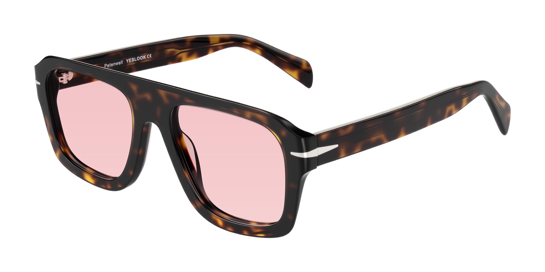 Angle of Petenwell in Dark Tortoise with Light Garnet Tinted Lenses
