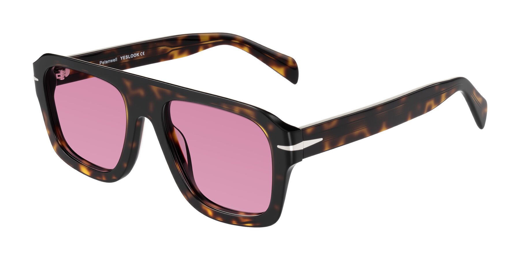 Angle of Petenwell in Dark Tortoise with Medium Wine Tinted Lenses