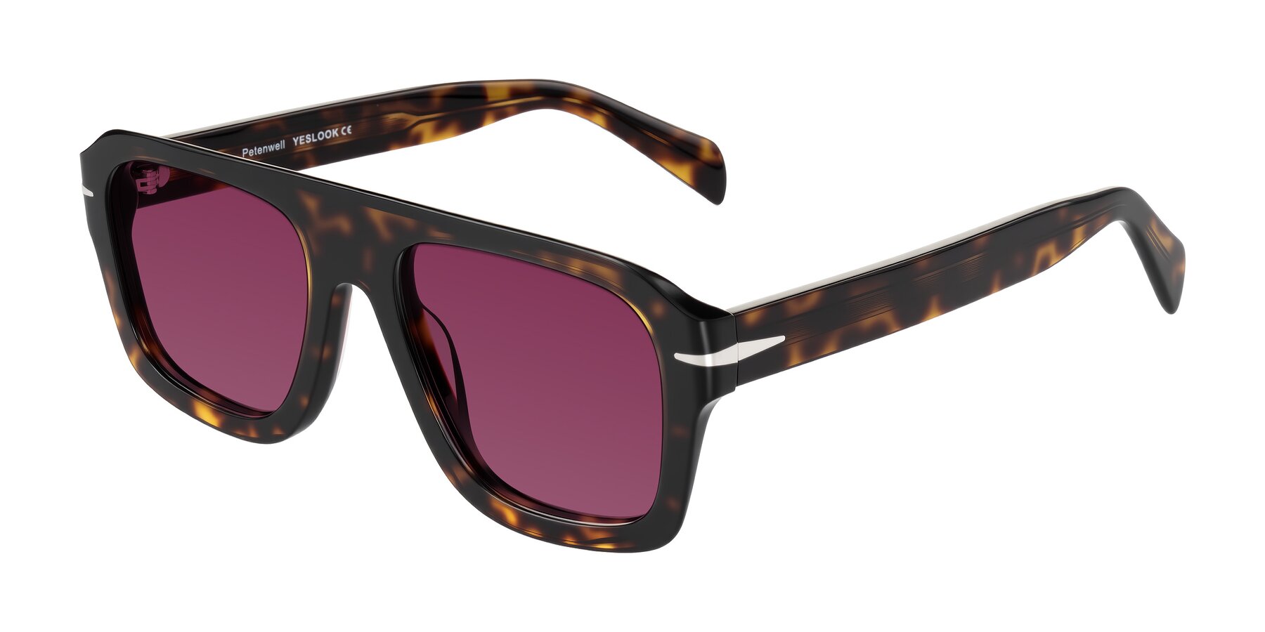 Angle of Petenwell in Dark Tortoise with Wine Tinted Lenses