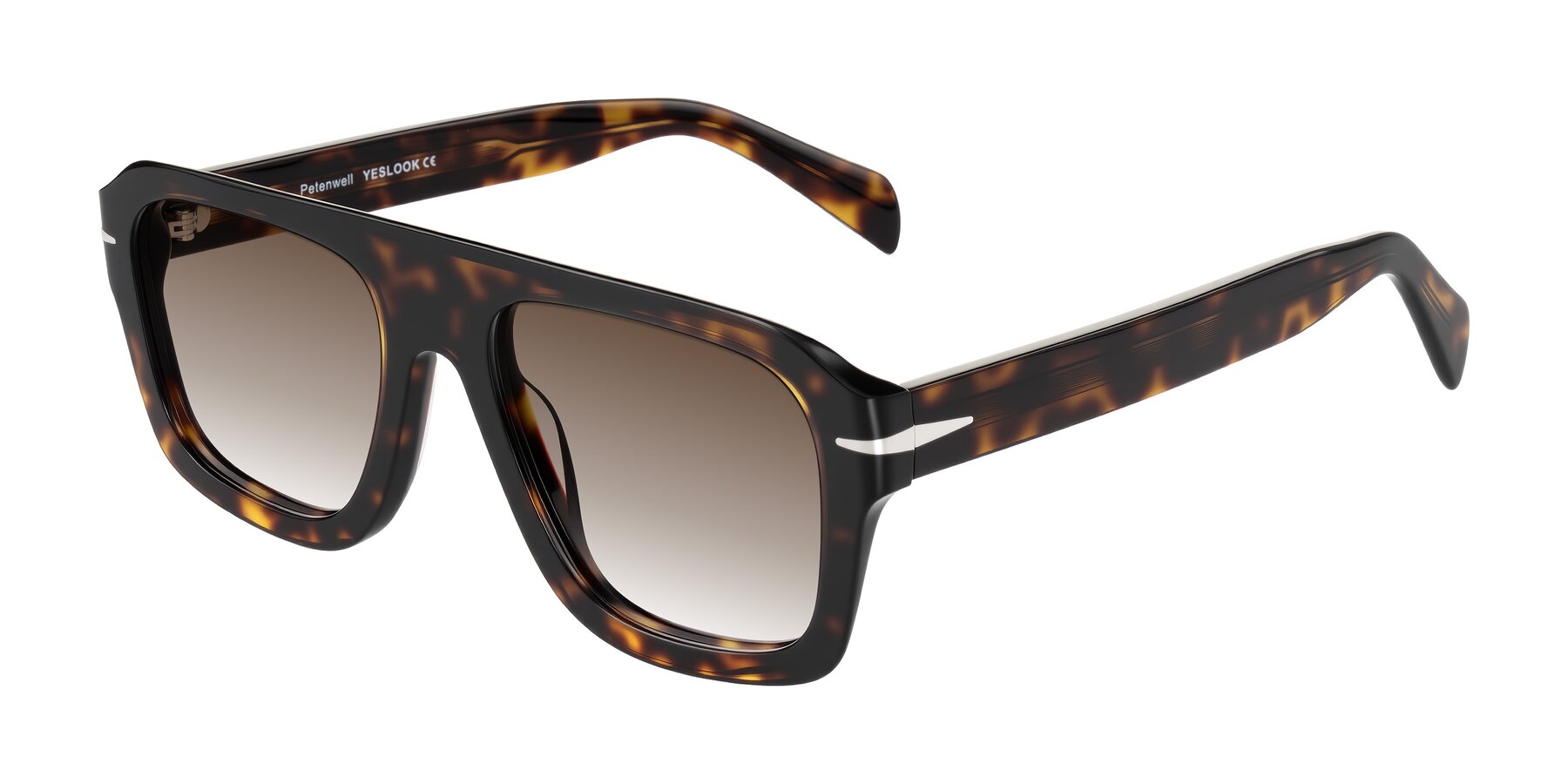 Angle of Petenwell in Dark Tortoise with Brown Gradient Lenses