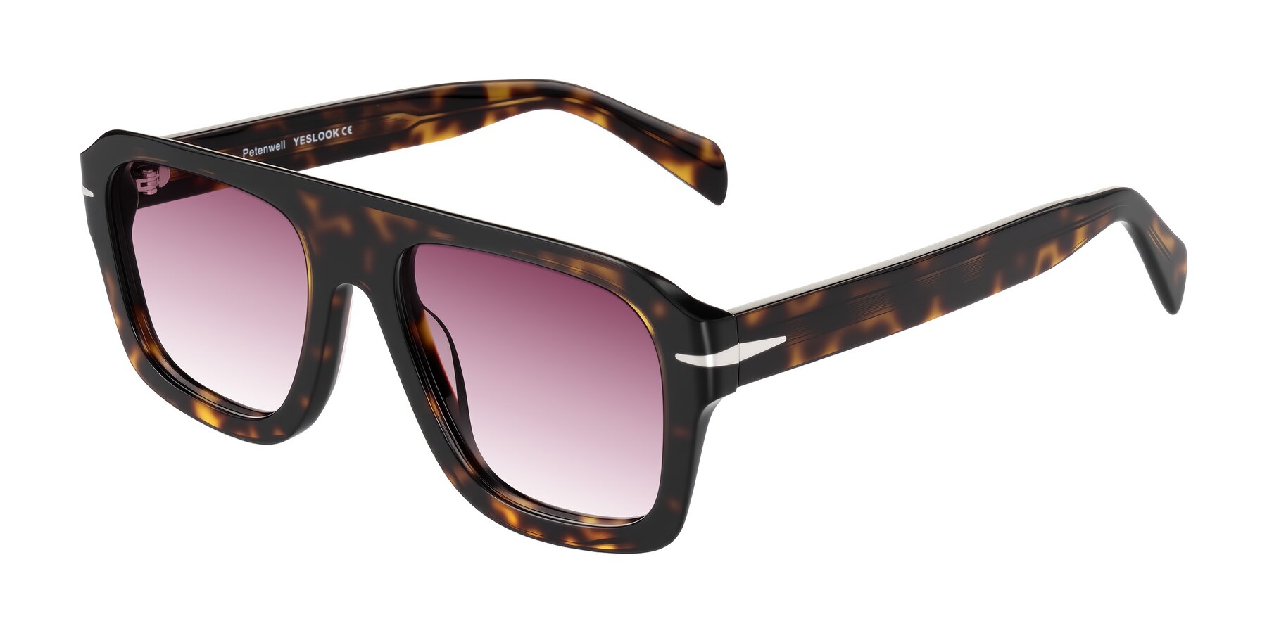 Angle of Petenwell in Dark Tortoise with Wine Gradient Lenses