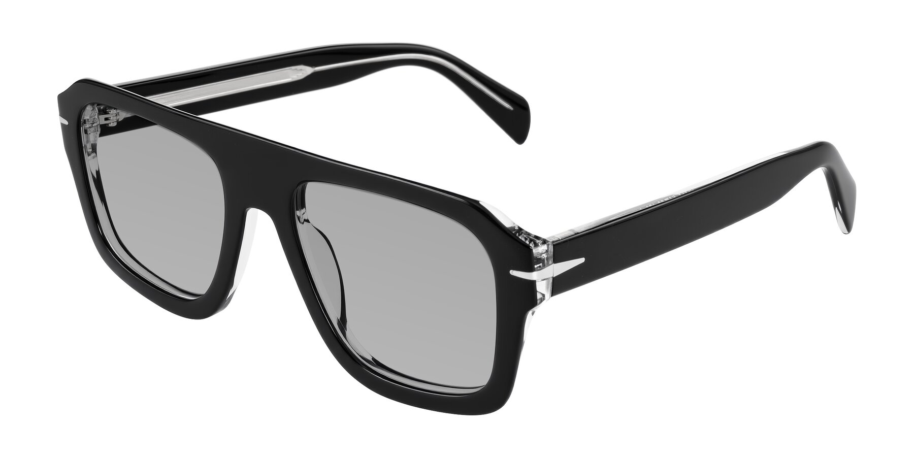 Angle of Petenwell in Black/Clear with Light Gray Tinted Lenses