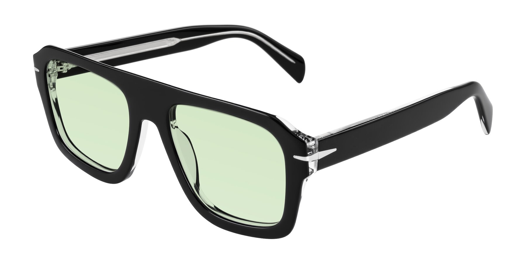 Angle of Petenwell in Black/Clear with Light Green Tinted Lenses